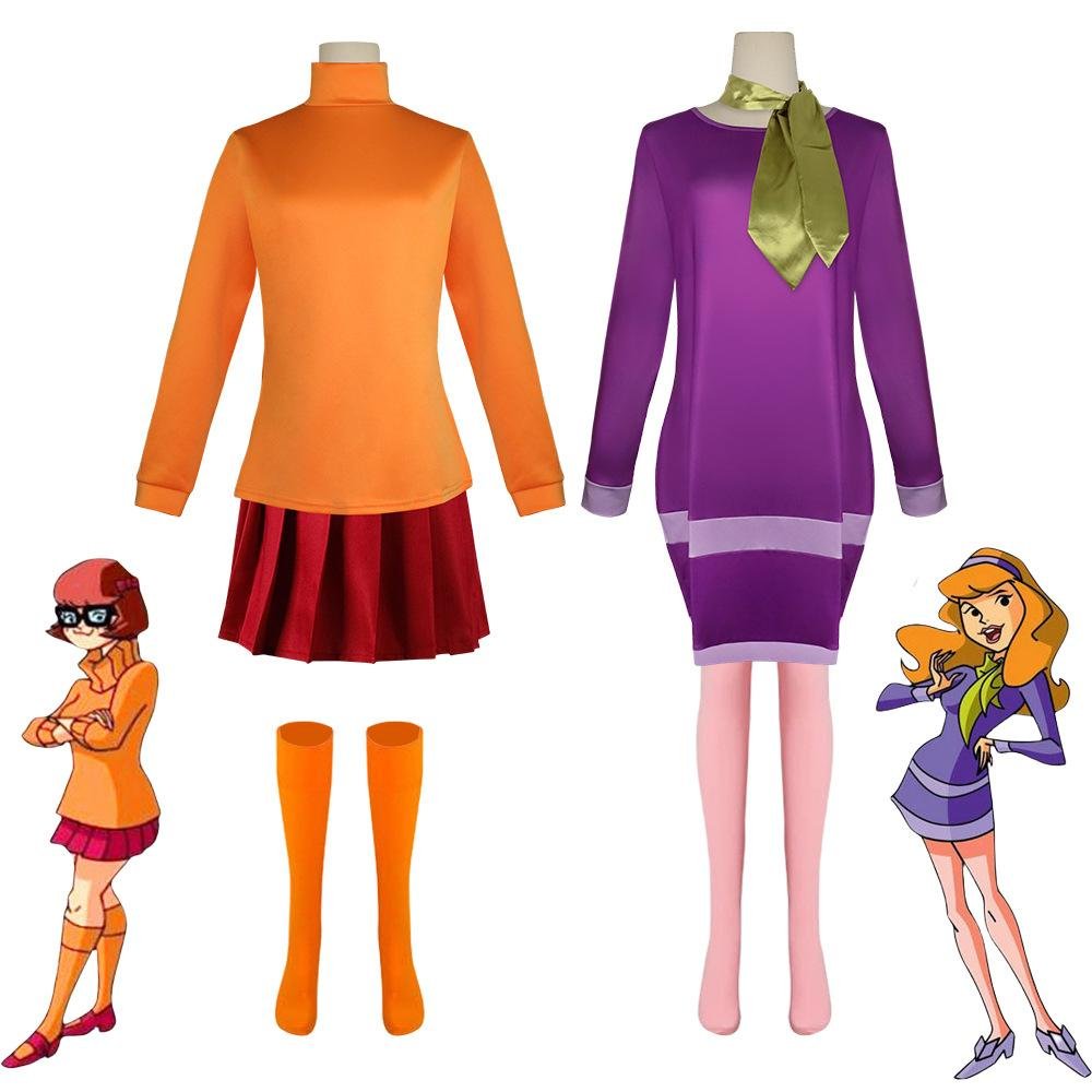 BuyScooby DooVelma daphne costume cosplay Halloween Now Cheaper With 3 - 5 Days Ship - PajamasBuy