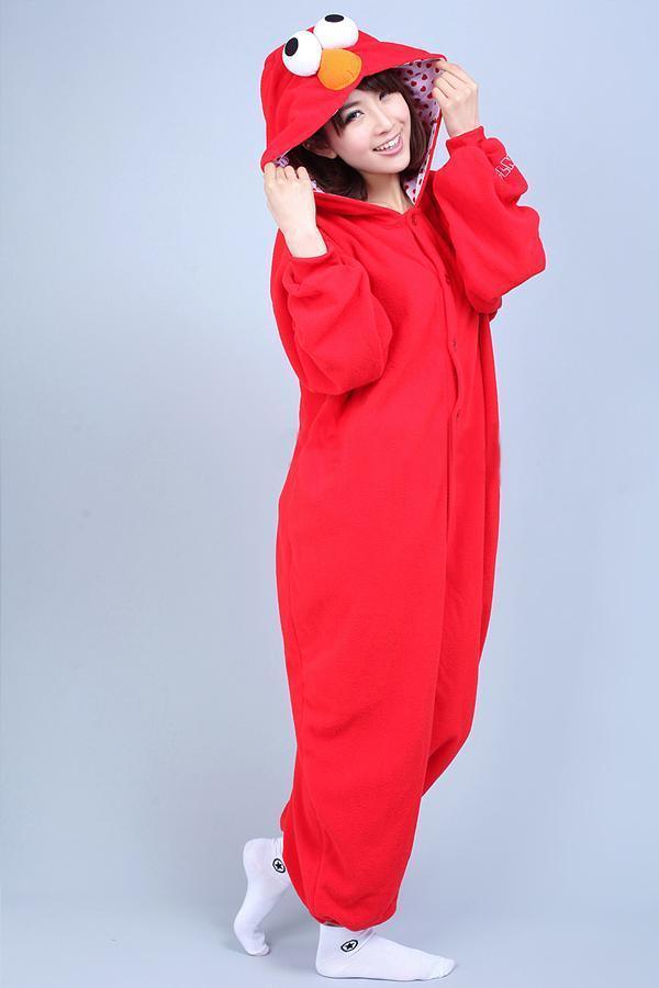 Seame Street ELMO Onesie Hoodie Costume Kigurumi Pajamas - Pajamasbuy