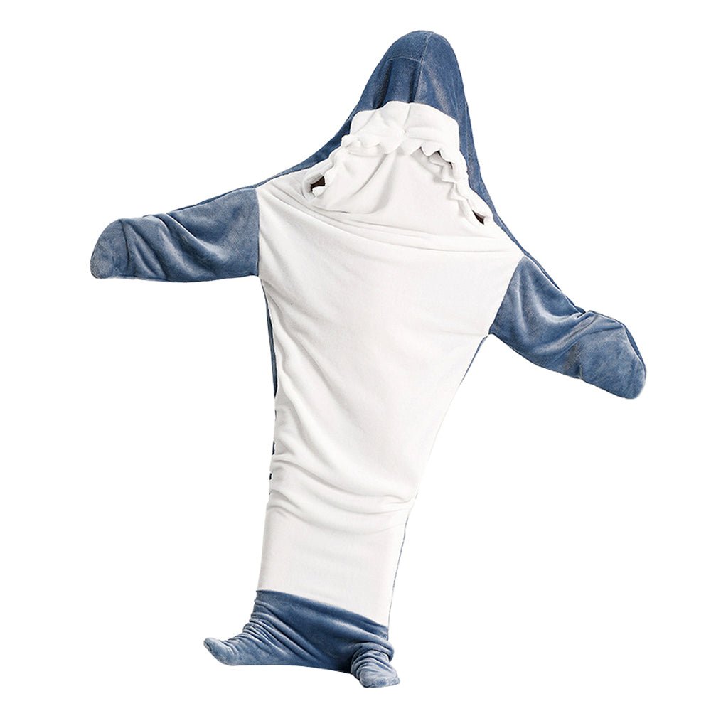 BuyShark Blanket Sleeping Bag Loose Onesies Pajamas Adult Super Soft Fleece Hoodie Now Cheaper With 3 - 5 Days Ship - PajamasBuy