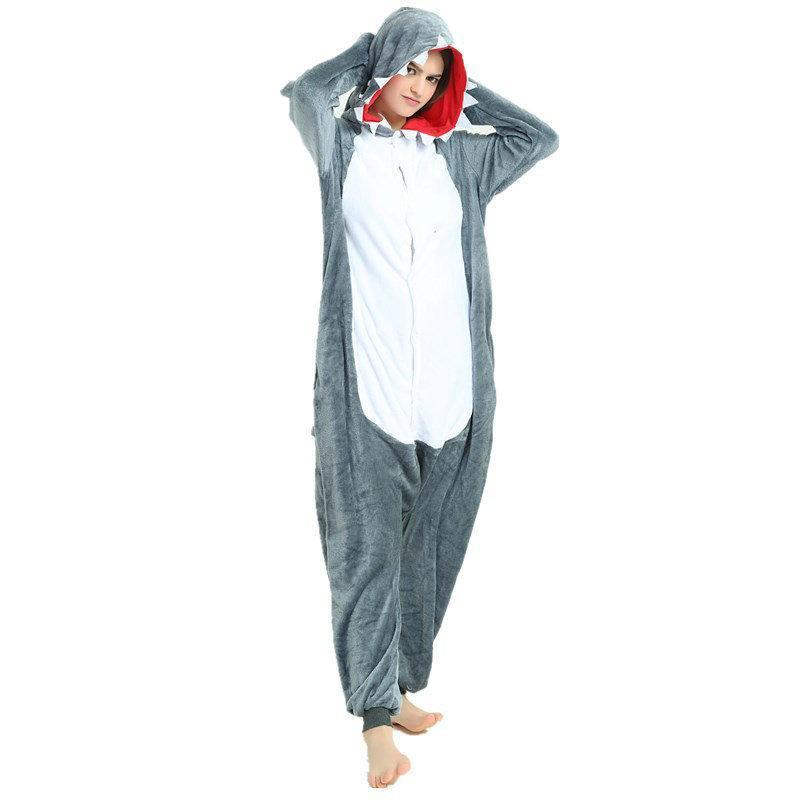 BuyShark Kigurumi Onesies Pajamas Adult Costumes Now Cheaper With 3 - 5 Days Ship - PajamasBuy