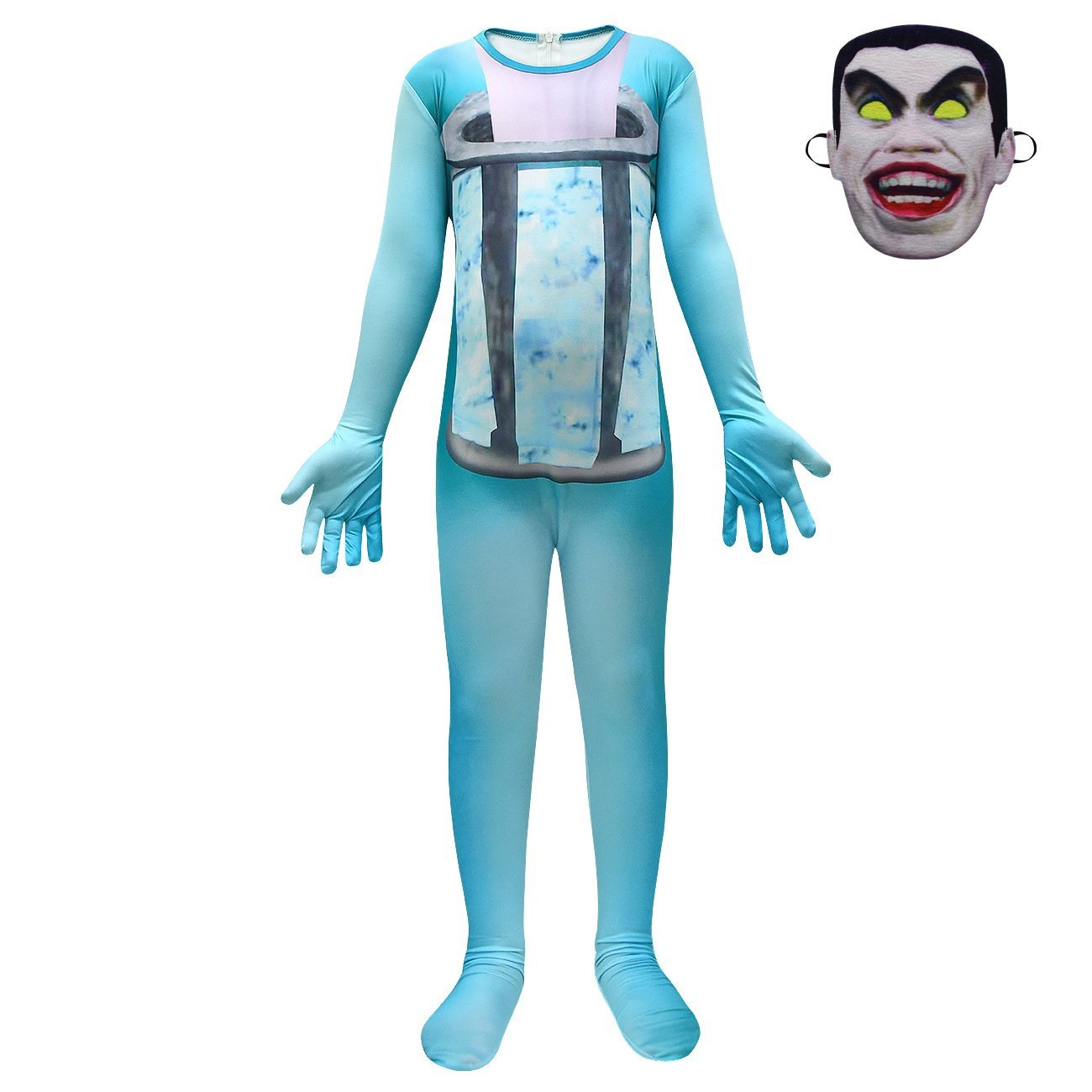 BuySkibidi Toilet Blue Jumpsuit Titan Tv man Cosplay Costume For Kids Now Cheaper With 3 - 5 Days Ship - PajamasBuy