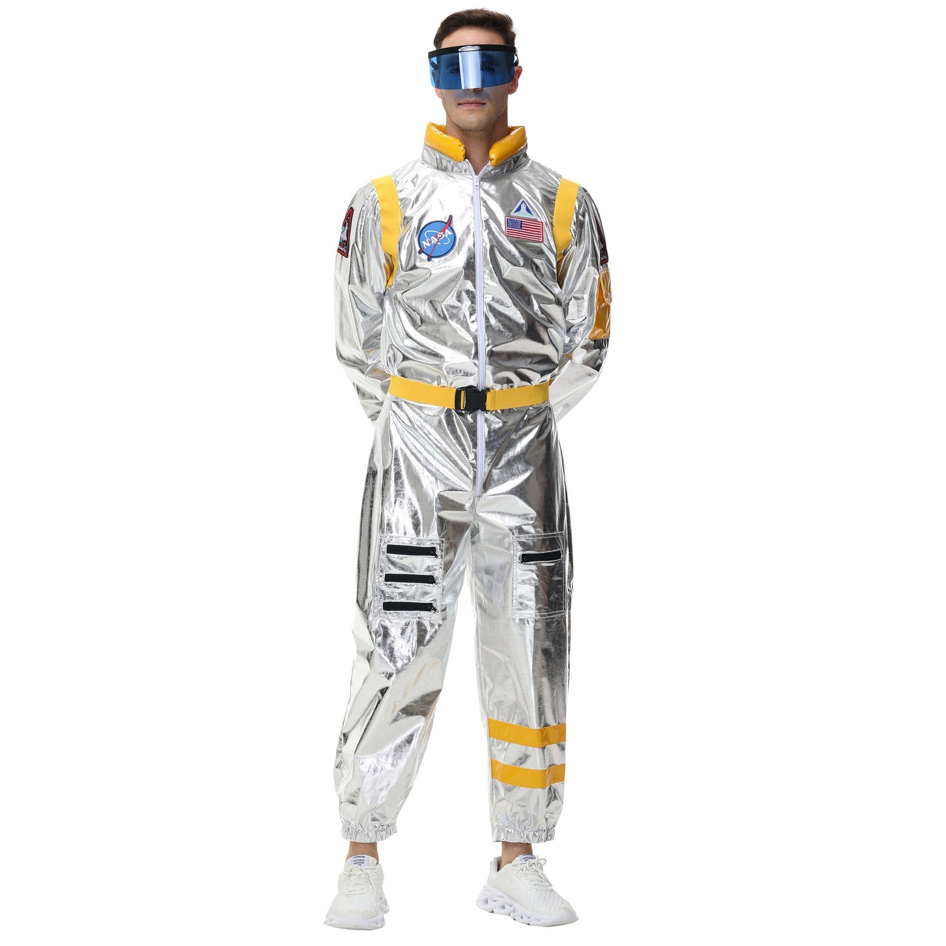 BuySpace Suit Astronaut Couples Costume Carnival Halloween For Women Men Now Cheaper With 3 - 5 Days Ship - PajamasBuy