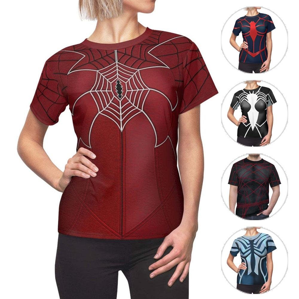 BuySpider - Woman Women's Short sleeve Shirt Madame Web Costume SuperHero Outfit Now Cheaper With 3 - 5 Days Ship - PajamasBuy