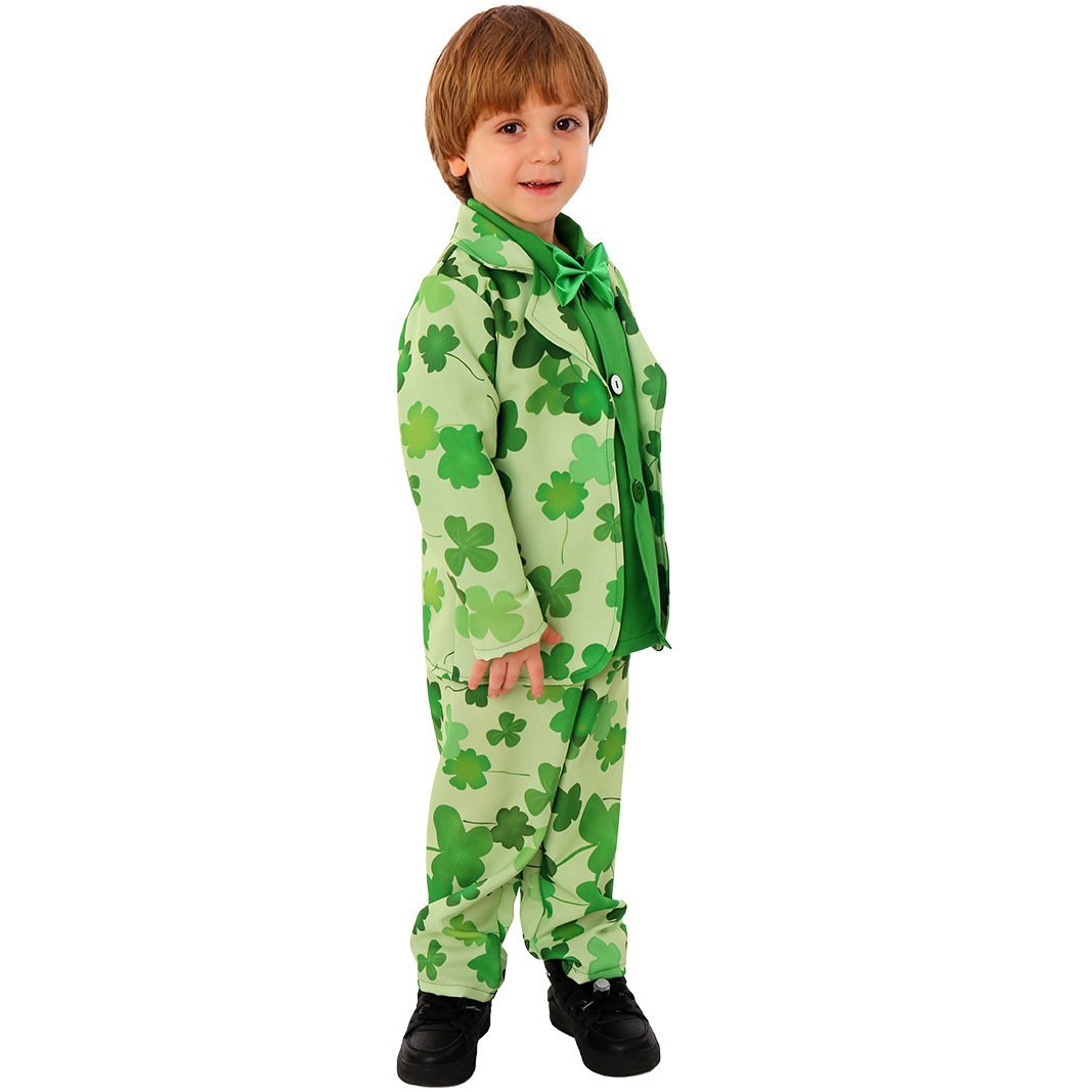 BuySt. Patrick's Day Four Leaf Clover Kids Party Suit Cosplay Costumes Now Cheaper With 3 - 5 Days Ship - PajamasBuy