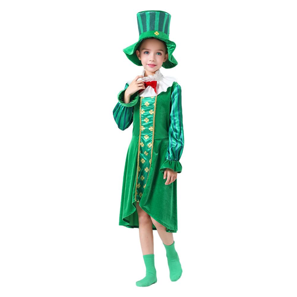 BuySt Patrick's Day Kids Green Dress Party Cosplay Costume Carnival Suit Now Cheaper With 3 - 5 Days Ship - PajamasBuy