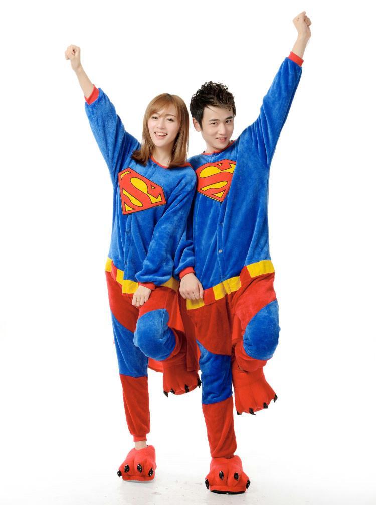 BuySuper Hero Supermen Adult Unisex Onesies Kigurumi Costumes Pajamas Now Cheaper With 3 - 5 Days Ship - PajamasBuy