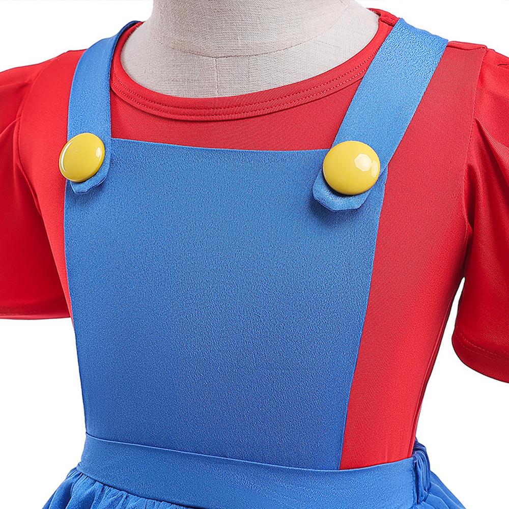 BuySuper Mario Princess Costume Party Girl Children Strap Dresses Now Cheaper With 3 - 5 Days Ship - PajamasBuy