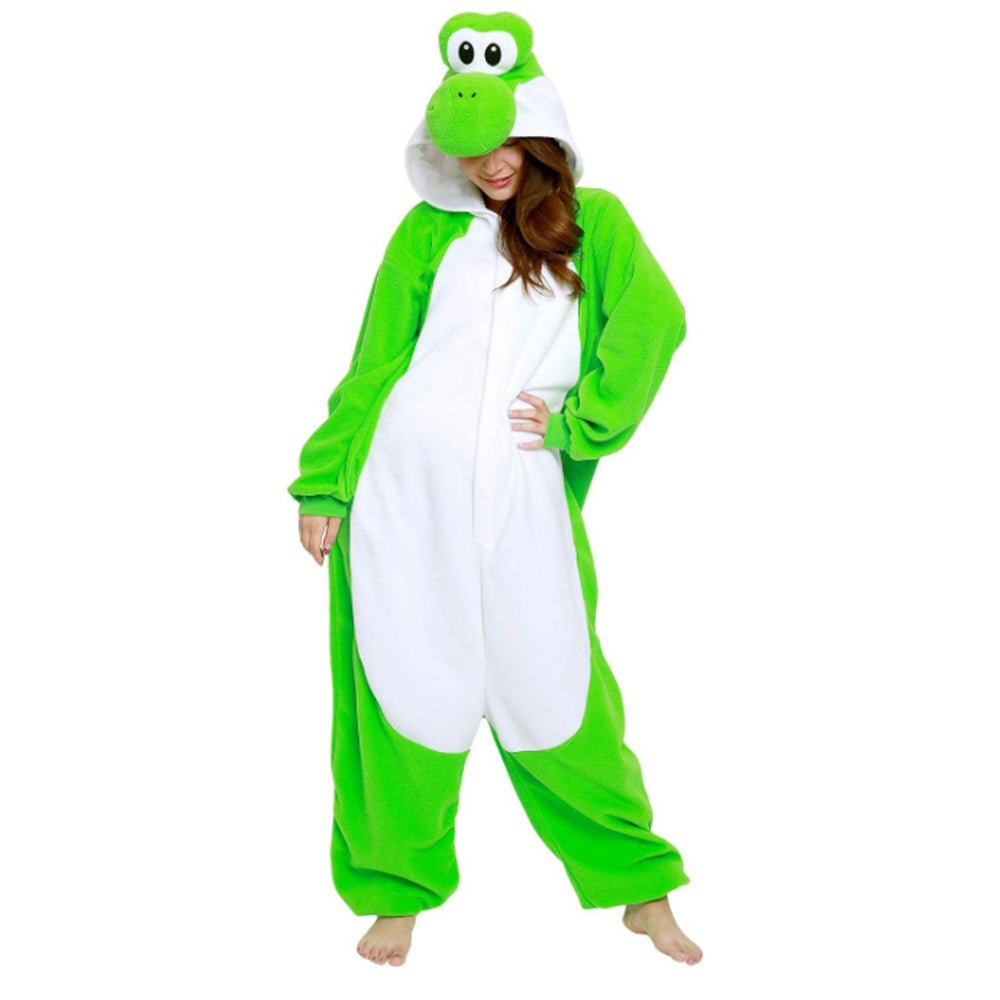 BuySuper Mario Yoshi kigurumi Costume Onesies Halloween Now Cheaper With 3 - 5 Days Ship - PajamasBuy