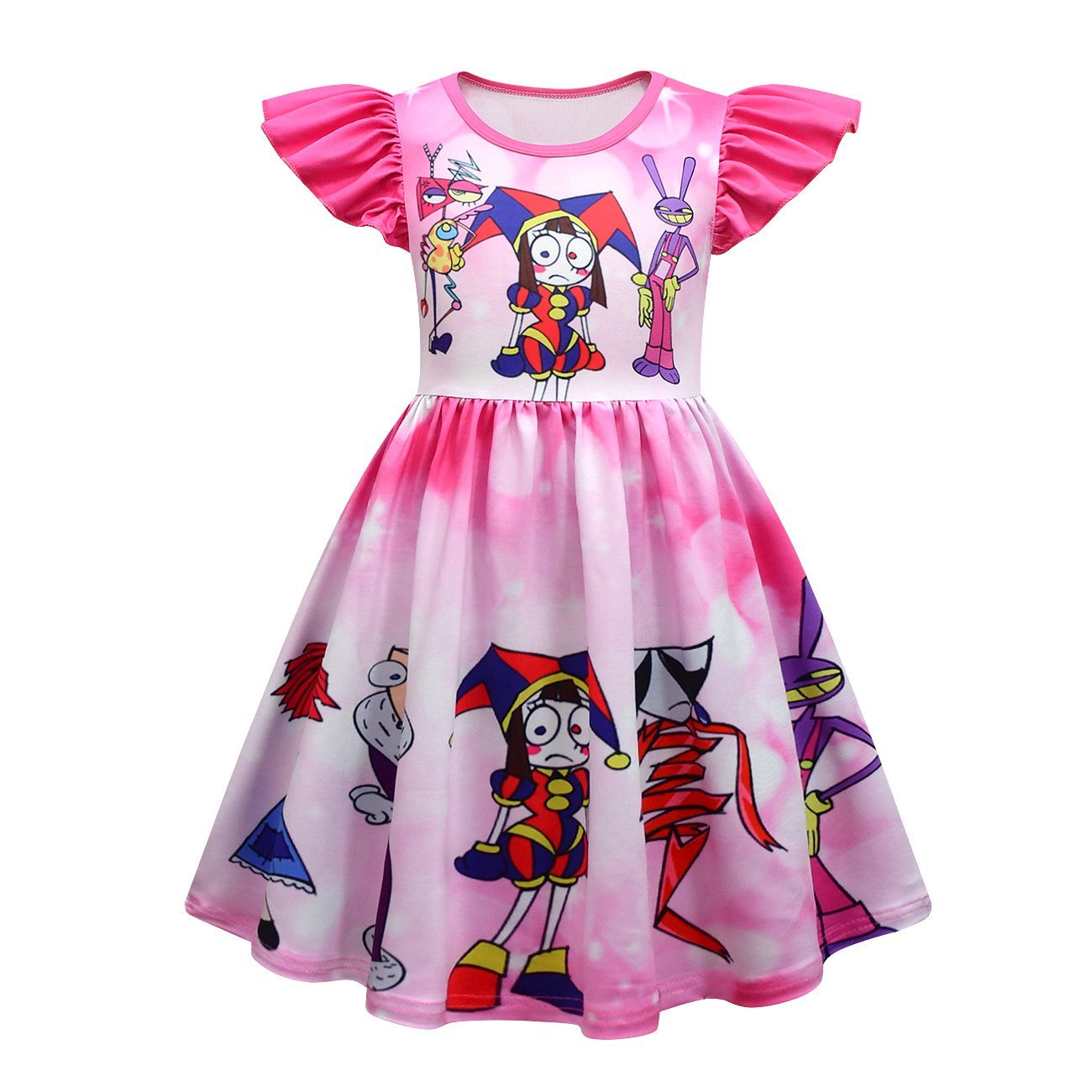 BuyThe Amazing Digital Circus Printing Girls' Flying Sleeve Dress For Kids Now Cheaper With 3 - 5 Days Ship - PajamasBuy