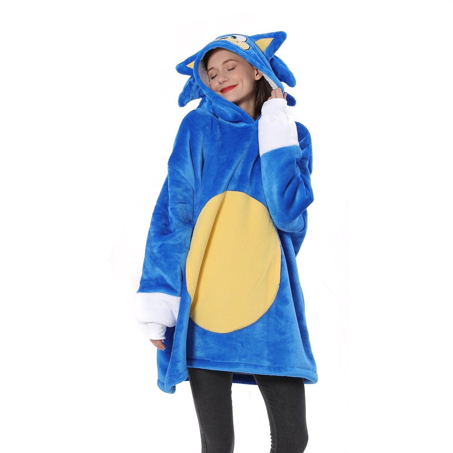 BuyThe Hedgehog Sonic Sonic Keep Warm Costume Cozy Cartoon Lazy TV Blanket Now Cheaper With 3 - 5 Days Ship - PajamasBuy