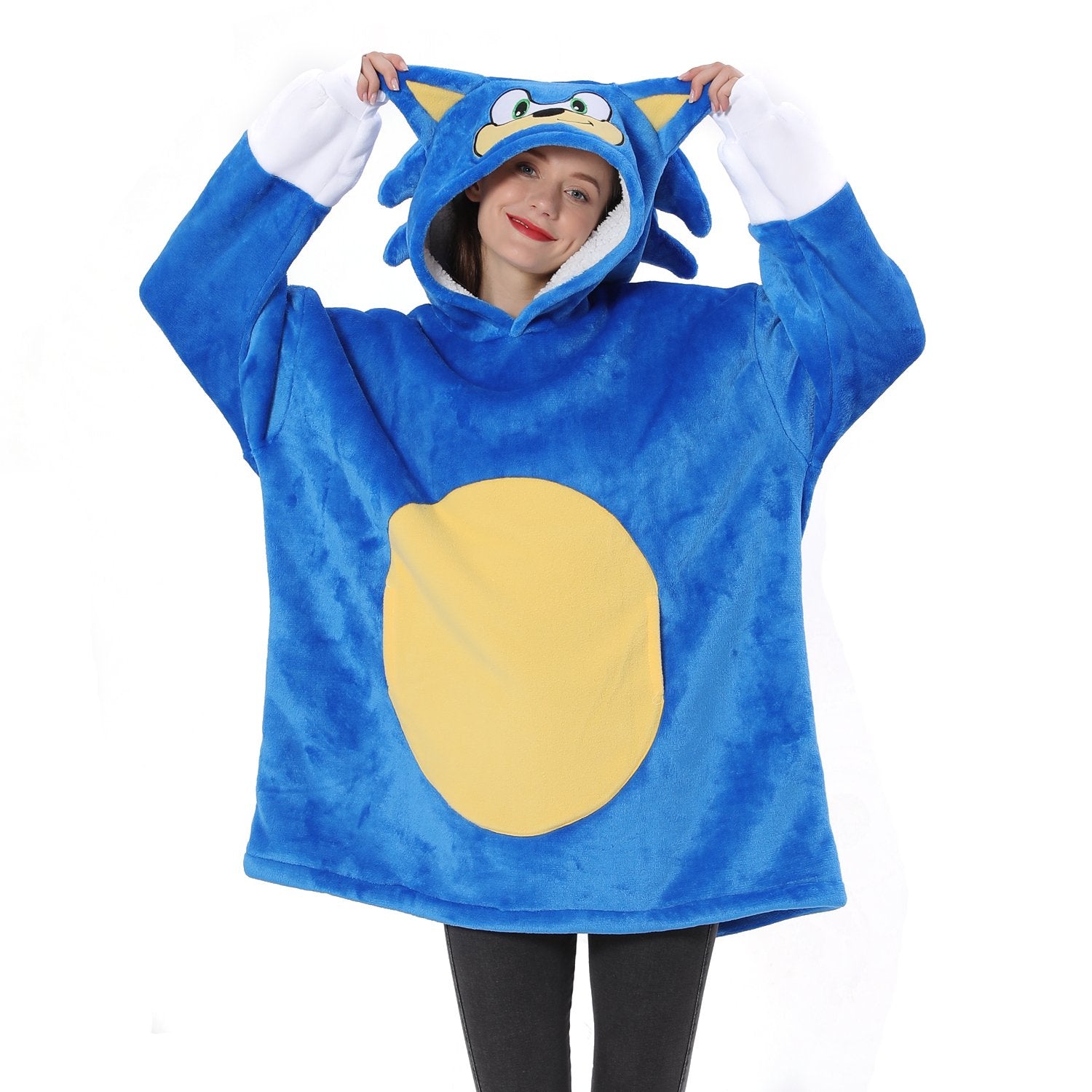 BuyThe Hedgehog Sonic Sonic Keep Warm Costume Cozy Cartoon Lazy TV Blanket Now Cheaper With 3 - 5 Days Ship - PajamasBuy