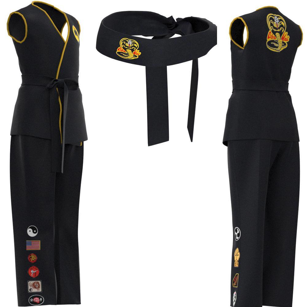 BuyThe Karate Kid Costumes Taekwondo Cobra Karate Training Suits Movie Cosplay Now Cheaper With 3 - 5 Days Ship - PajamasBuy