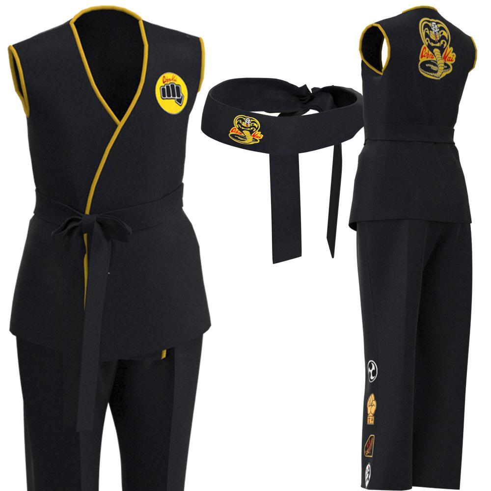 BuyThe Karate Kid Costumes Taekwondo Cobra Karate Training Suits Movie Cosplay Now Cheaper With 3 - 5 Days Ship - PajamasBuy