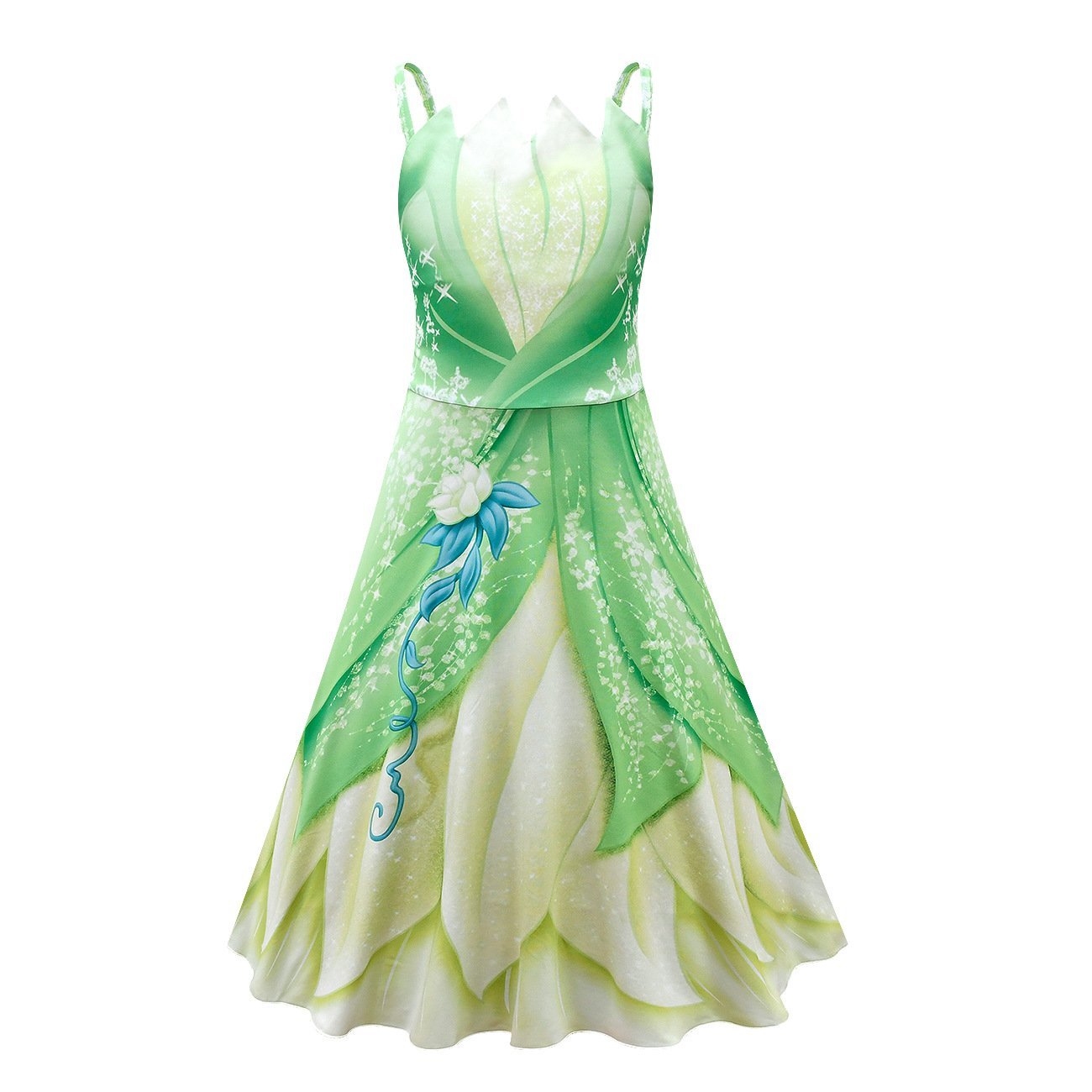 BuyThe Princess and The Frog Tiana Cosplay Costume Girl Princess Dress Halloween Outfit Now Cheaper With 3 - 5 Days Ship - PajamasBuy