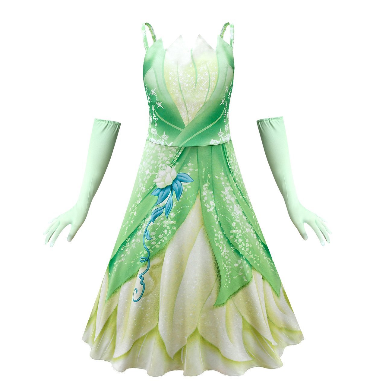 BuyThe Princess and The Frog Tiana Cosplay Costume Girl Princess Dress Halloween Outfit Now Cheaper With 3 - 5 Days Ship - PajamasBuy