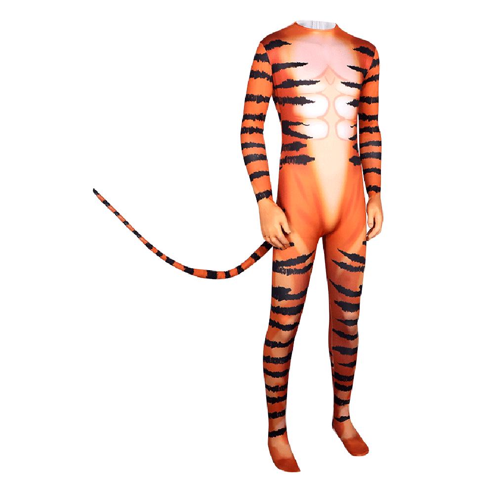 BuyTiger Stripes Animal Cosplay Zentai Costume Jumpsuit Bodysuit Outfits Adult Now Cheaper With 3 - 5 Days Ship - PajamasBuy