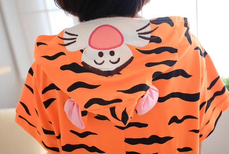 BuyTigger Pajamas Onesie Hoodie Kigurumi Short Sleeve Costume Now Cheaper With 3 - 5 Days Ship - PajamasBuy