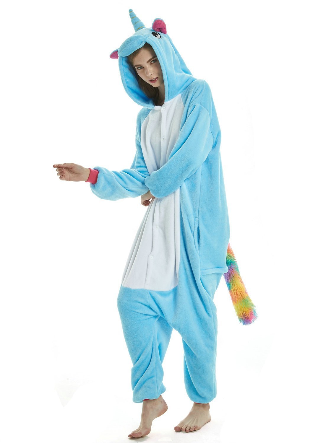 BuyUnisex - Adult Blue Unicorn Kigurumi Onesies Pajamas Now Cheaper With 3 - 5 Days Ship - PajamasBuy