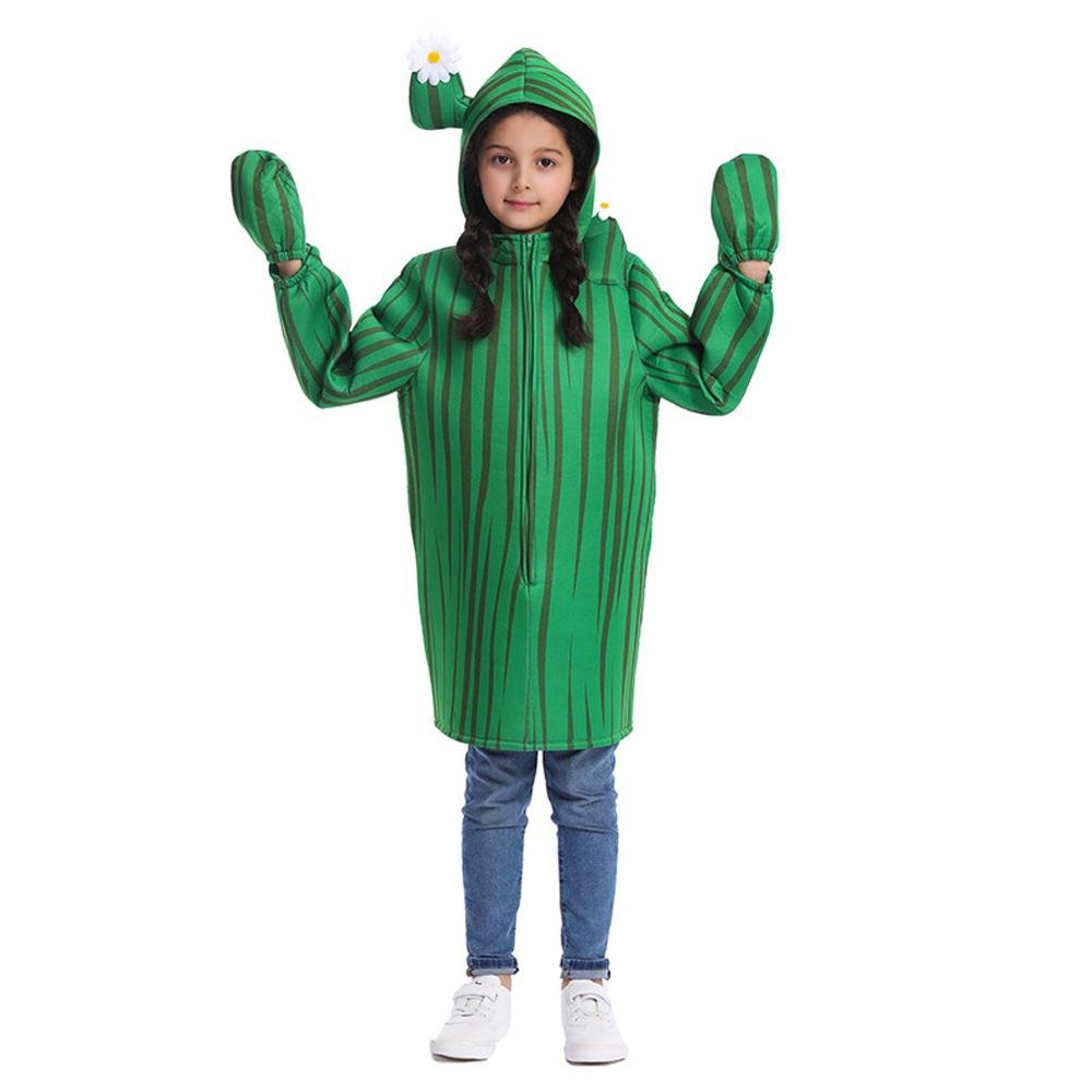 BuyUnisex Kids Cactus Costume Cosplay Halloween Party Dress Up Plant Jumpsuit Now Cheaper With 3 - 5 Days Ship - PajamasBuy