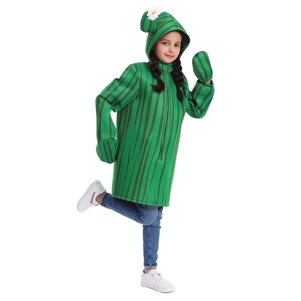 BuyUnisex Kids Cactus Costume Cosplay Halloween Party Dress Up Plant Jumpsuit Now Cheaper With 3 - 5 Days Ship - PajamasBuy