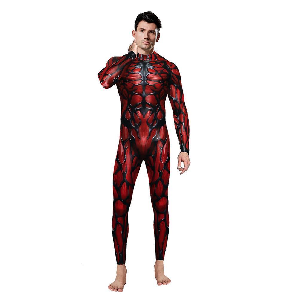 BuyVenom Cosplay Costume Jumpsuit Halloween Party Bodysuit Outfit Zentai for Adults Men Now Cheaper With 3 - 5 Days Ship - PajamasBuy