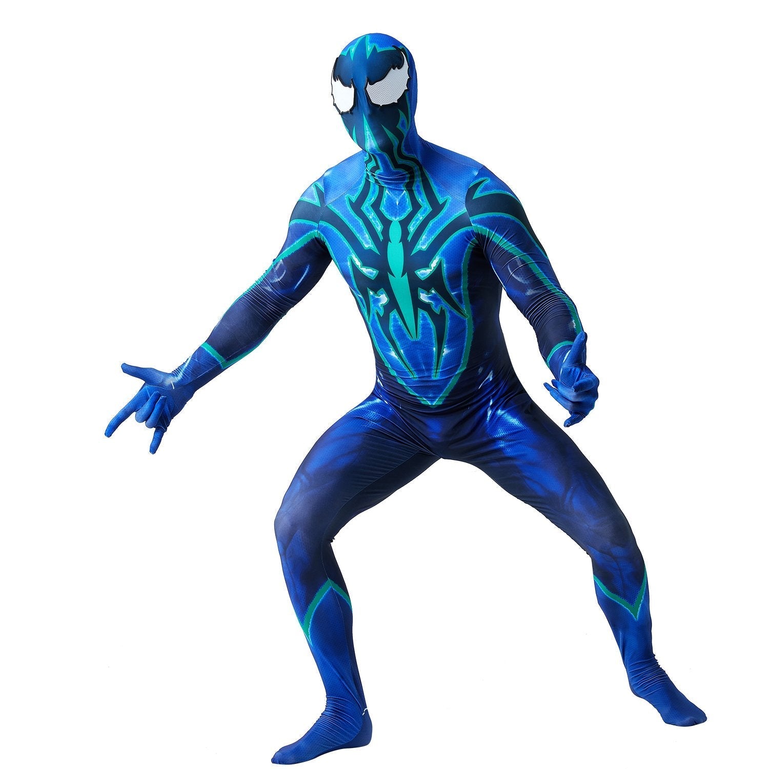 BuyVibrant Blue Spider - Man Cosplay Jumpsuit New Fashion Superhero Suit Now Cheaper With 3 - 5 Days Ship - PajamasBuy