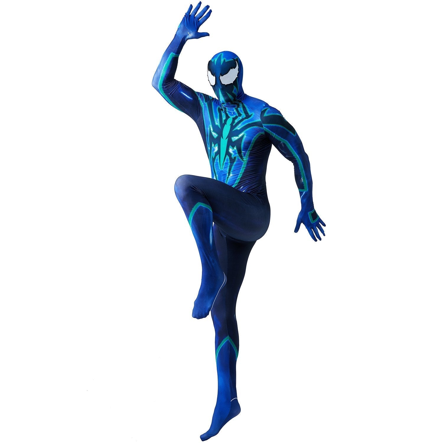 BuyVibrant Blue Spider - Man Cosplay Jumpsuit New Fashion Superhero Suit Now Cheaper With 3 - 5 Days Ship - PajamasBuy