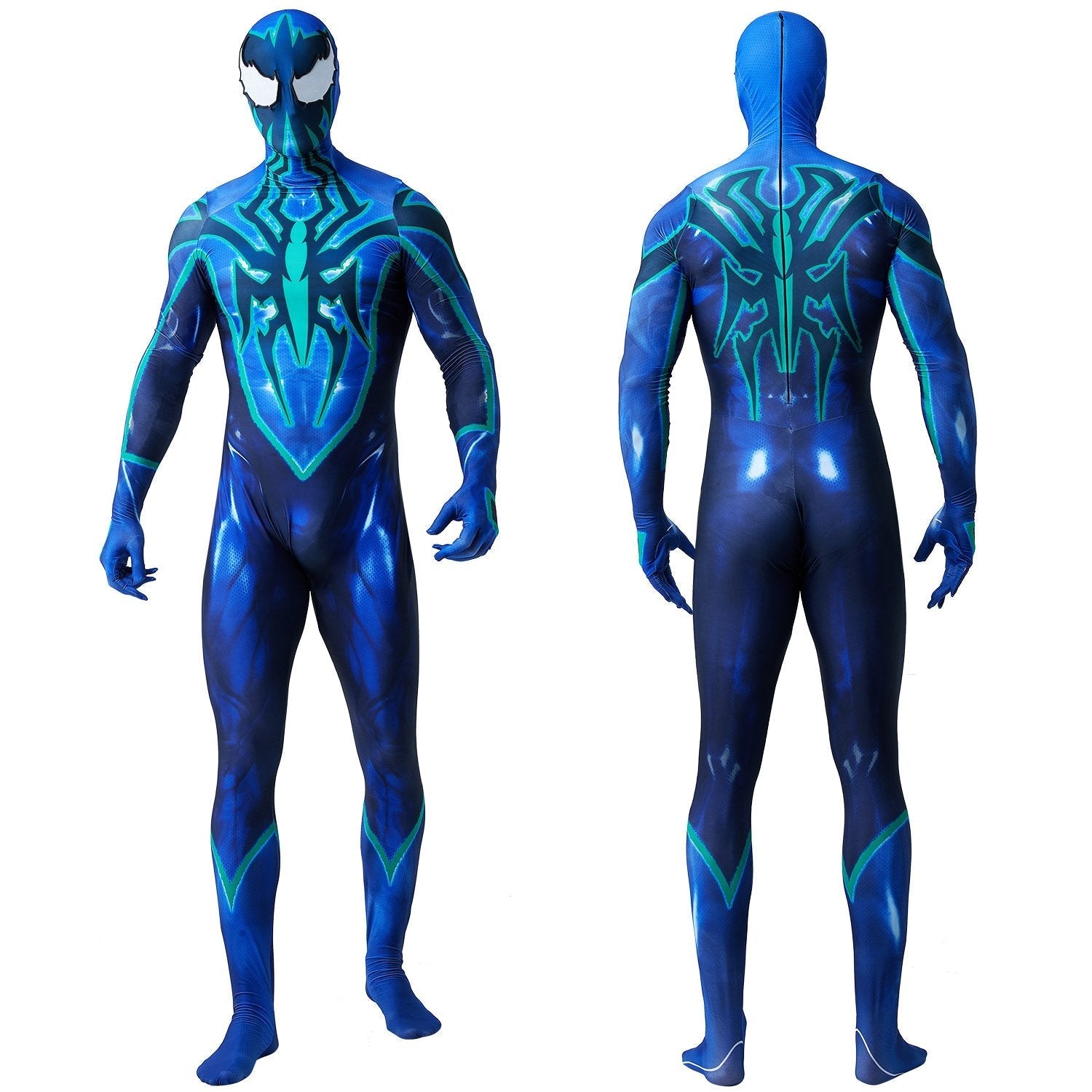 BuyVibrant Blue Spider - Man Cosplay Jumpsuit New Fashion Superhero Suit Now Cheaper With 3 - 5 Days Ship - PajamasBuy