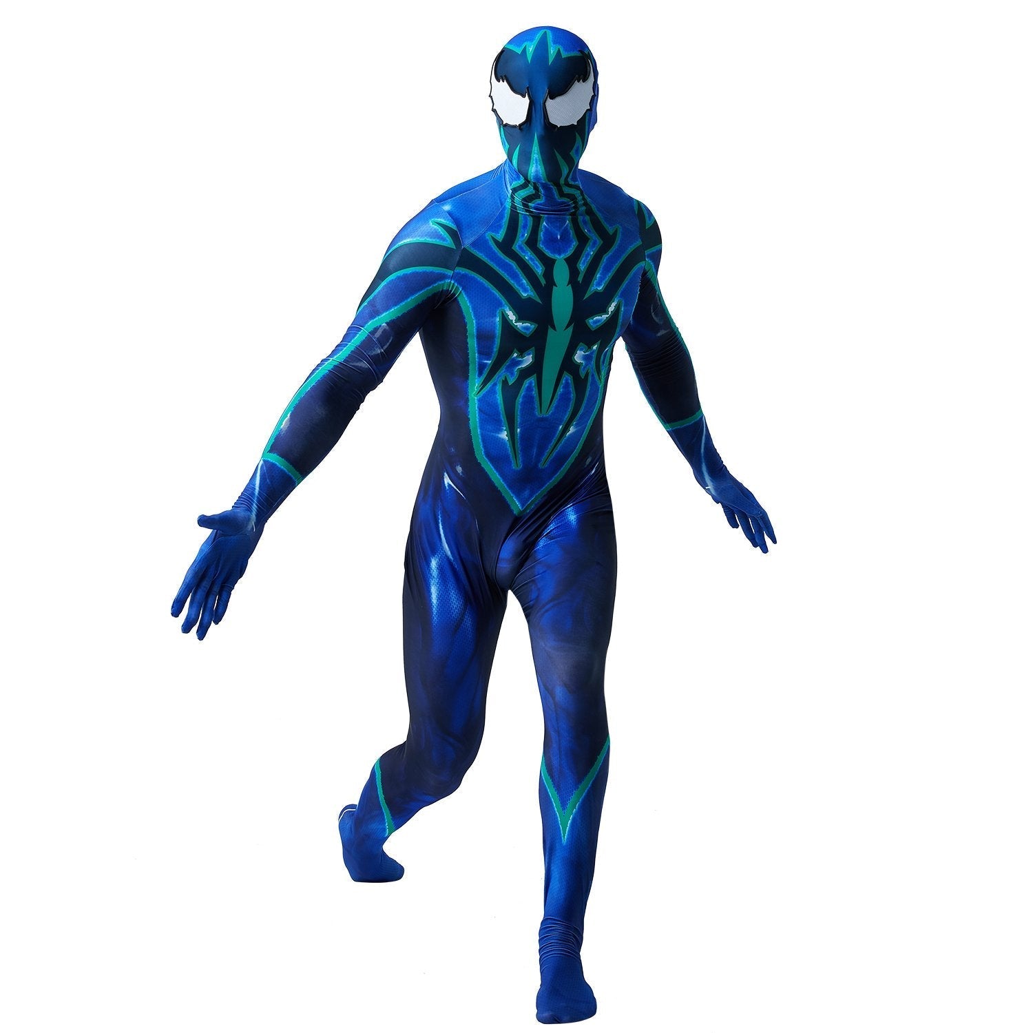 BuyVibrant Blue Spider - Man Cosplay Jumpsuit New Fashion Superhero Suit Now Cheaper With 3 - 5 Days Ship - PajamasBuy