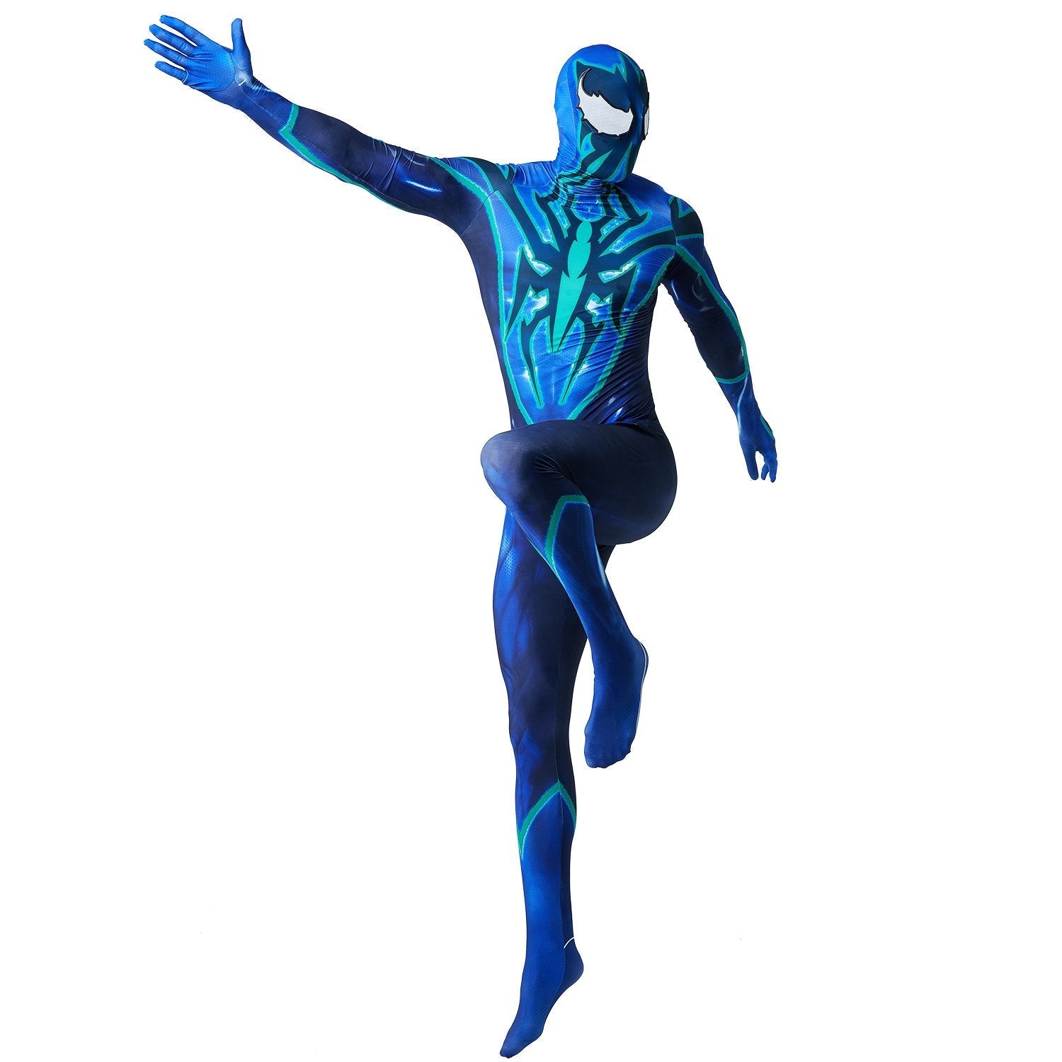 BuyVibrant Blue Spider - Man Cosplay Jumpsuit New Fashion Superhero Suit Now Cheaper With 3 - 5 Days Ship - PajamasBuy