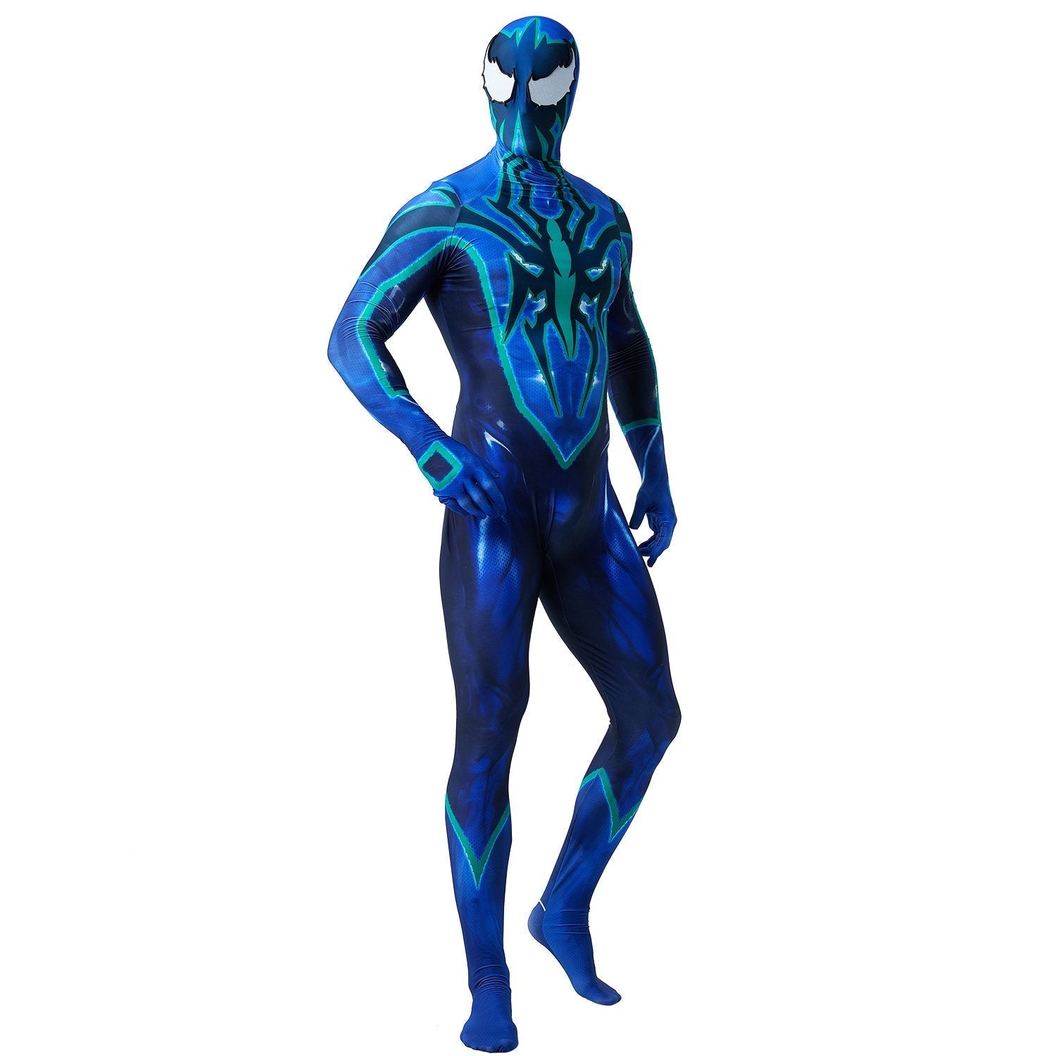 BuyVibrant Blue Spider - Man Cosplay Jumpsuit New Fashion Superhero Suit Now Cheaper With 3 - 5 Days Ship - PajamasBuy