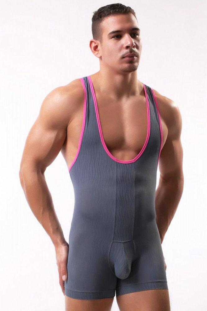 BuyWater Pattern Printed Jumpsuit Fitness Wrestling Singlet Underwear Men Now Cheaper With 3 - 5 Days Ship - PajamasBuy