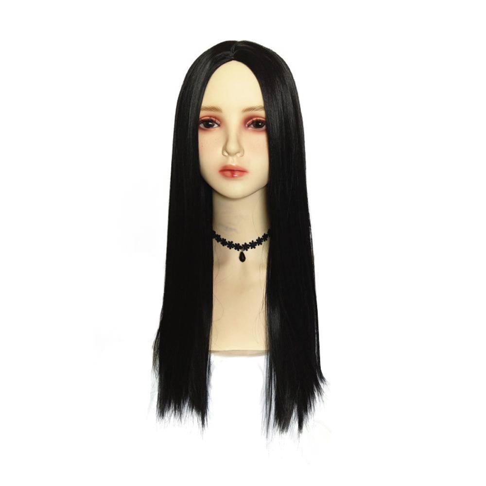 BuyWednesday's Mom Wig The Addams Family Cosplay Black Middle Parted Straight Wig For Adult Now Cheaper With 3 - 5 Days Ship - PajamasBuy