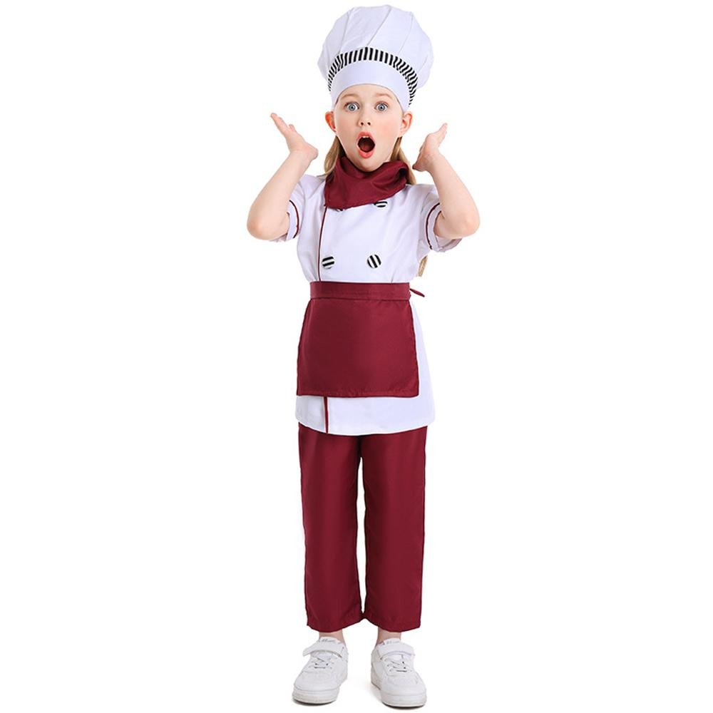 BuyWestern pastry chef costume for Kids Apron and Hat Set Cooking Baking Now Cheaper With 3 - 5 Days Ship - PajamasBuy