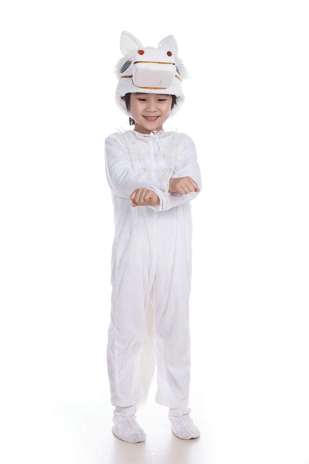 BuyWhite Horse Animal Cospaly Wear Kigurumi Cute Kids Costume Child Gift Now Cheaper With 3 - 5 Days Ship - PajamasBuy