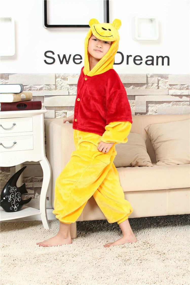 BuyWinnie the Pooh Kids Onesies Hoodie Pajamas Kigurumi Costume Now Cheaper With 3 - 5 Days Ship - PajamasBuy