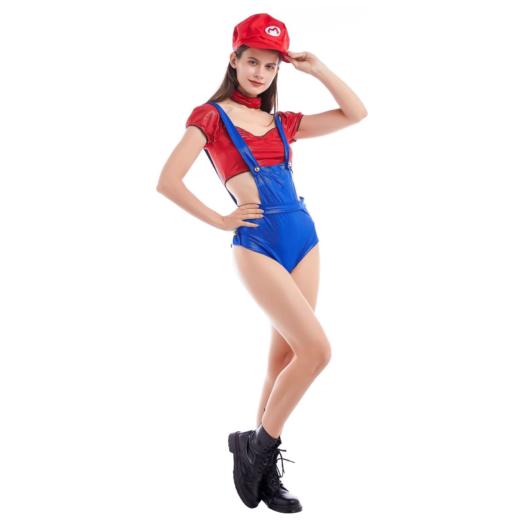 BuyWomen Super Mario Gamer Babe Halloween Costume Now Cheaper With 3 - 5 Days Ship - PajamasBuy