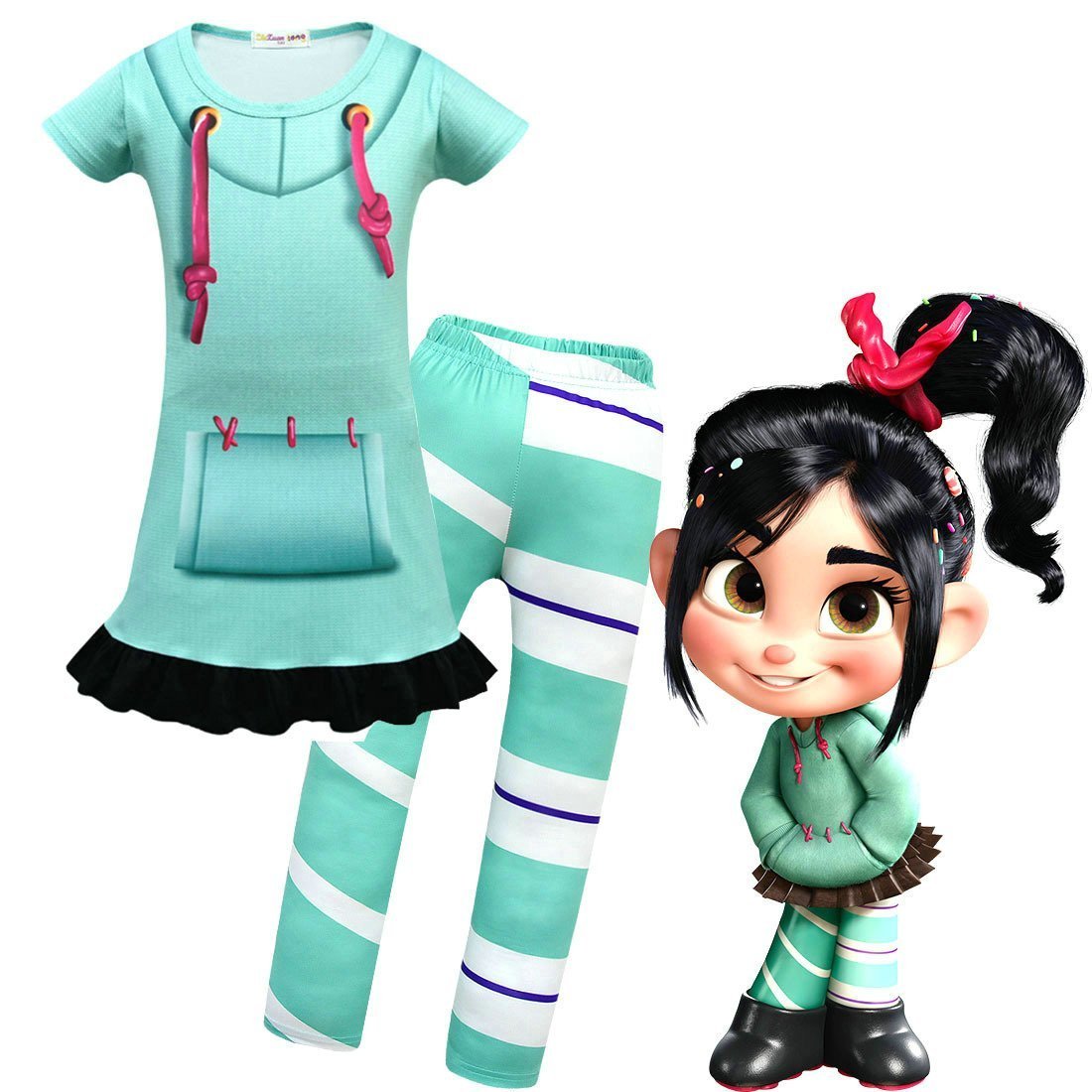 BuyWreck - It Ralph Vanellope von Schweetz Girls Cosplay Costume Now Cheaper With 3 - 5 Days Ship - PajamasBuy