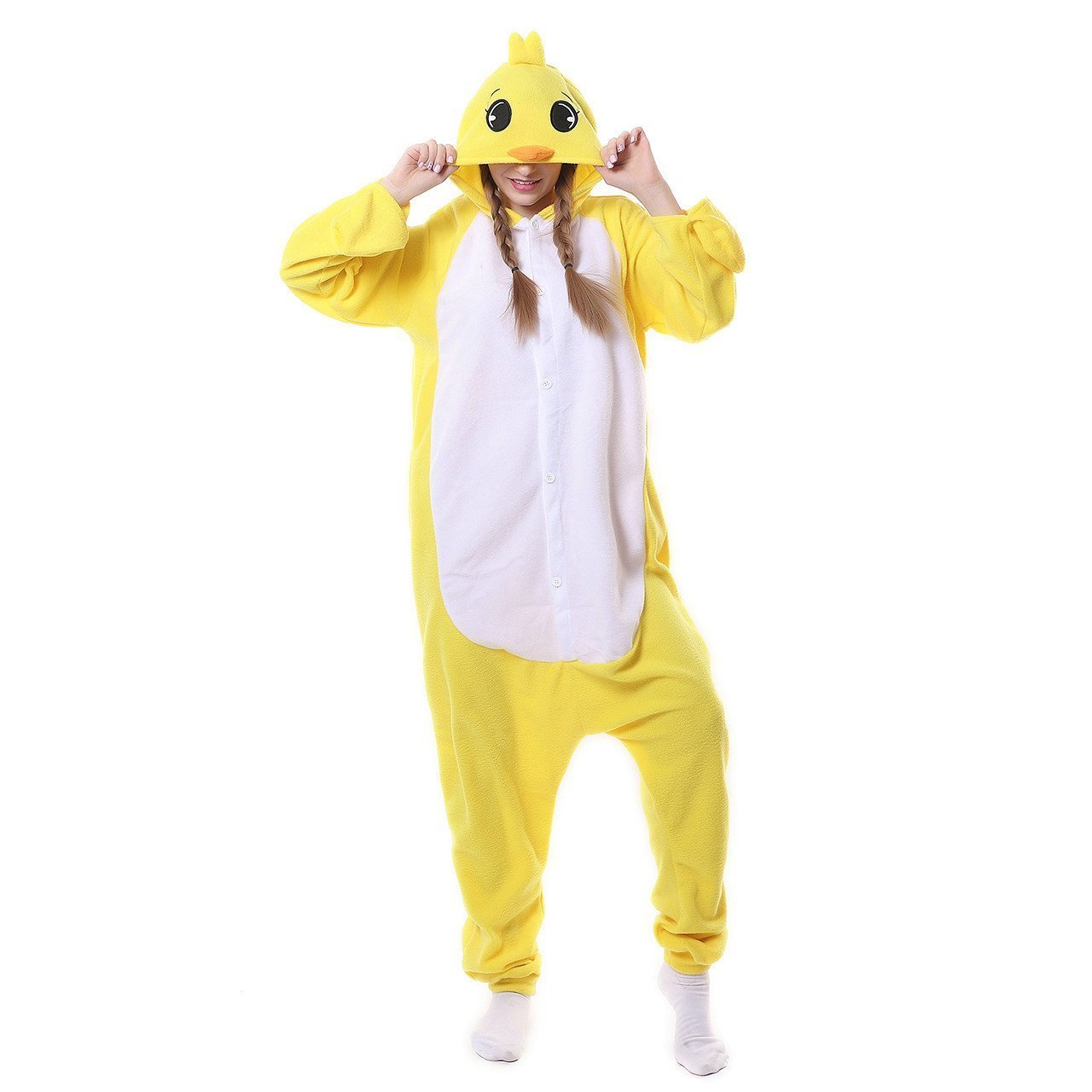 BuyYellow Chick Adult Animal Onesie Kigurumi Pajama Costume Now Cheaper With 3 - 5 Days Ship - PajamasBuy