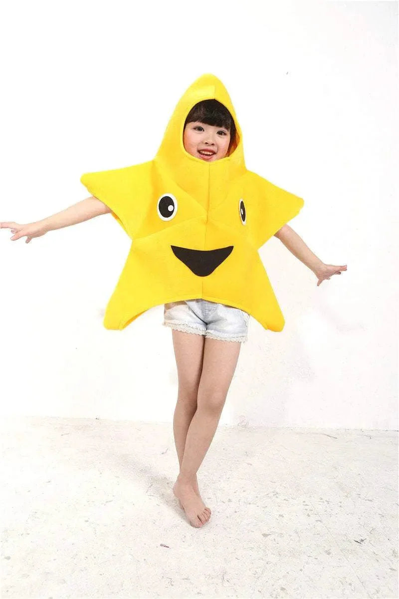 BuyYellow Star Smile Face Kigurumi Costume Kids Halloween Party Outfit Now Cheaper With 3 - 5 Days Ship - PajamasBuy