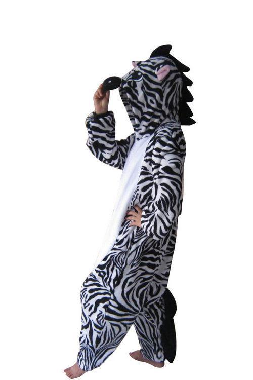 BuyZebra Fleece Pajamas Onesies Hoodie Animal Kigurumi Costume Now Cheaper With 3 - 5 Days Ship - PajamasBuy